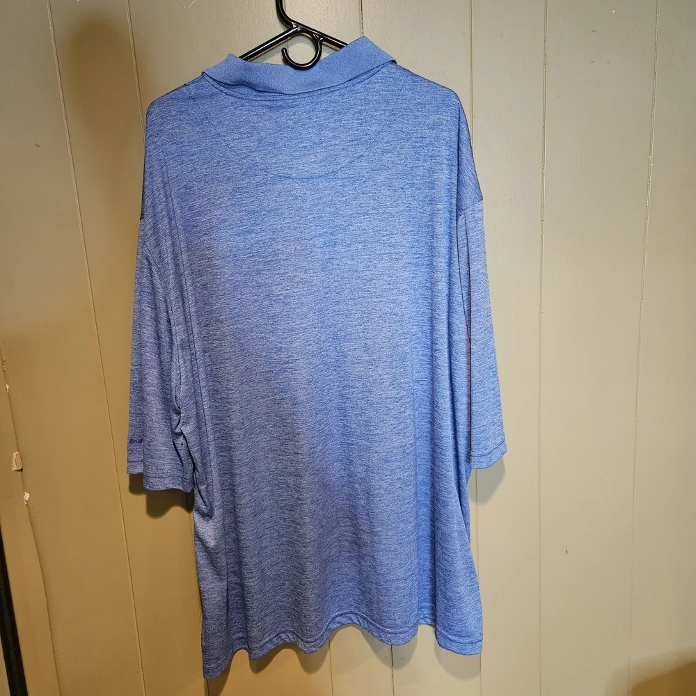 Beverly Hills Polo Club Men’s 3X Blue Heathered Polo Shirt | Classic Golf Style